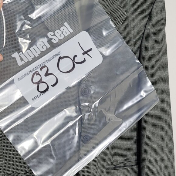 Oscar de la Renta Vintage Men's Oversized Gray Black Wool Blend Blazer Professor - Picture 14 of 14